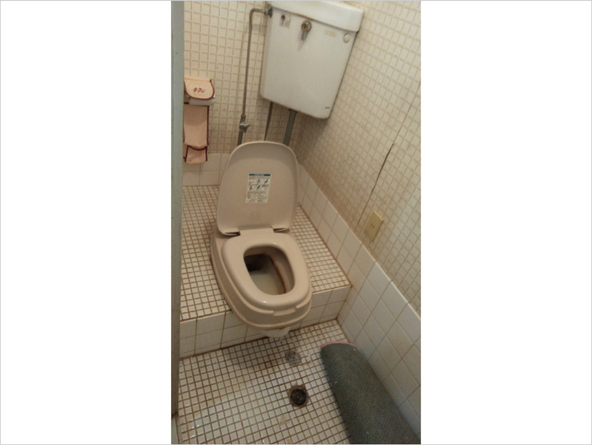 段差のある和式トイレから洋式トイレで快適のリフォーム前画像