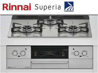 Rinnai「Superiaガラストップ」AE31W37T2DGA<天板幅60cm>※交換標準工事費込価格【A-selection 対象商品】の商品画像