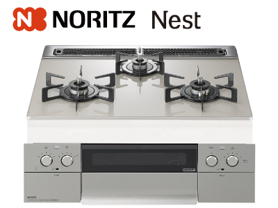 NORITZ「Nest(ネスト)」NWU5P2STE<天板幅60cm>+ロティプレートセット※交換標準工事費込価格【家計応援 対象商品】の商品画像